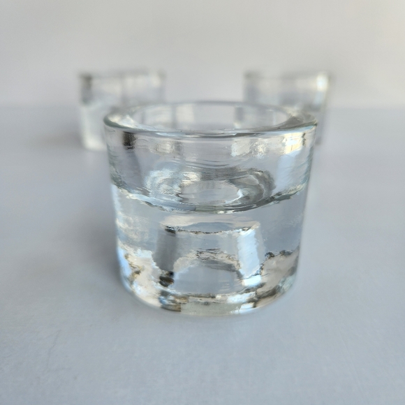 VINTAGE Partylite Reversible Tealight or Taper Round Candle Holders Set of 3 - Picture 2 of 7